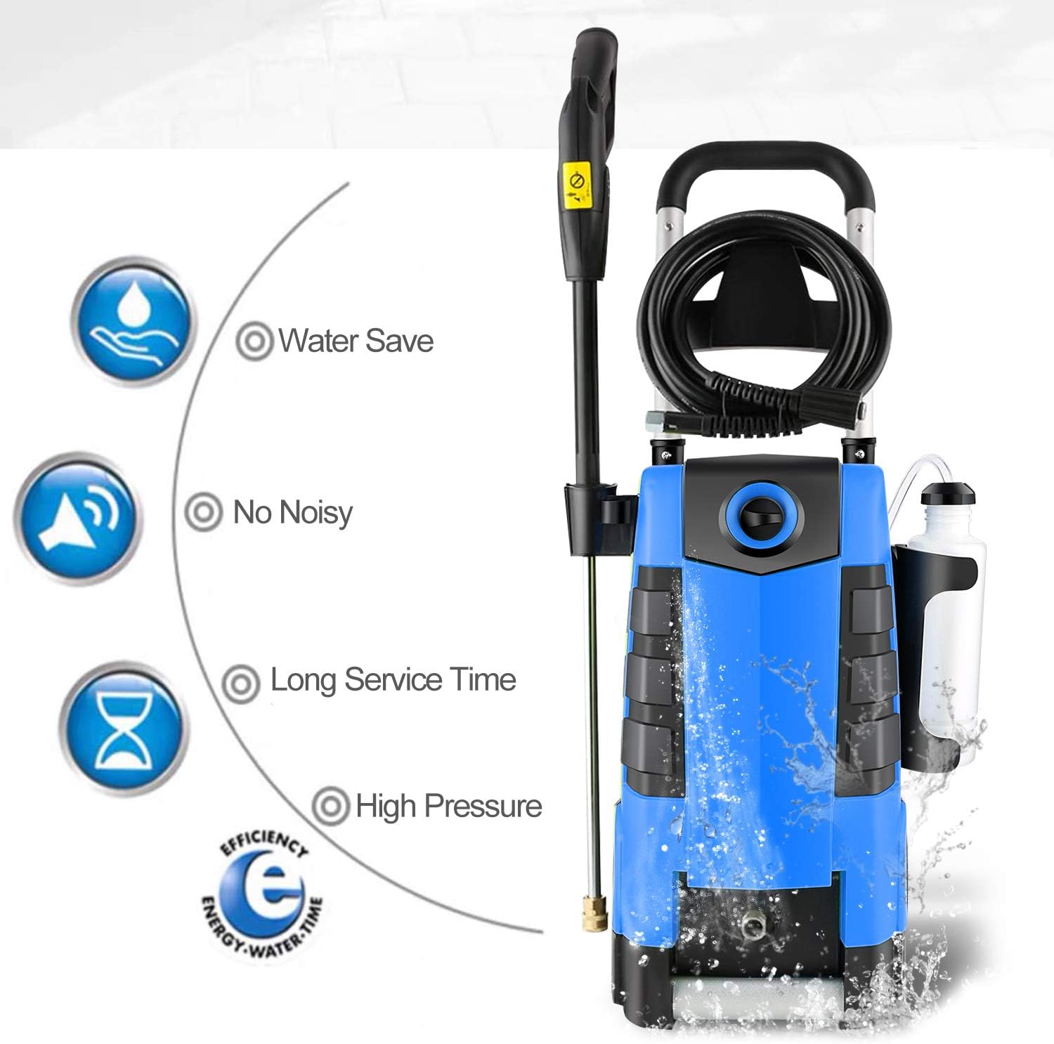 TEANDE 3800PSI Electric Pressure Washer, 3800PSI High Pressure Washer for Cars Fences Patios Garden Cleaning, 2.8GPM 1800W Power Washer : Garden & Outdoor