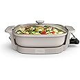 bella Make & Take Electric Skillet, Fits-anywhere™ kitchenware, EverGood™ Ceramic Coating, Adjustable Temperature & Dishwashe