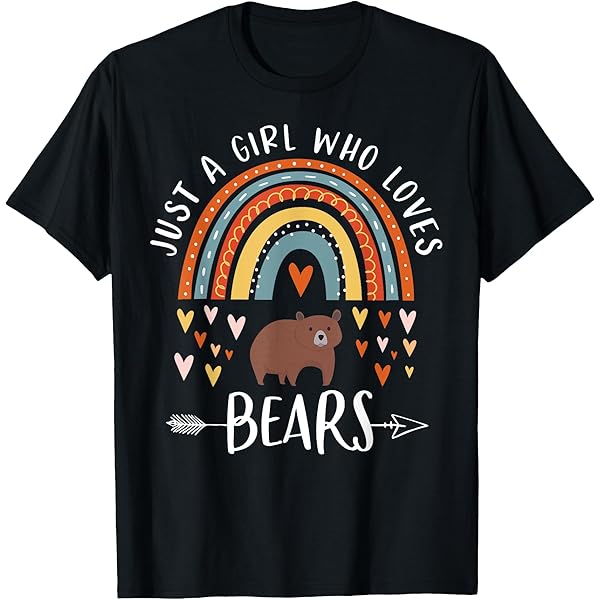 Amazon.com: Just A Girl Who Loves Bears Rainbow Gifts Brown