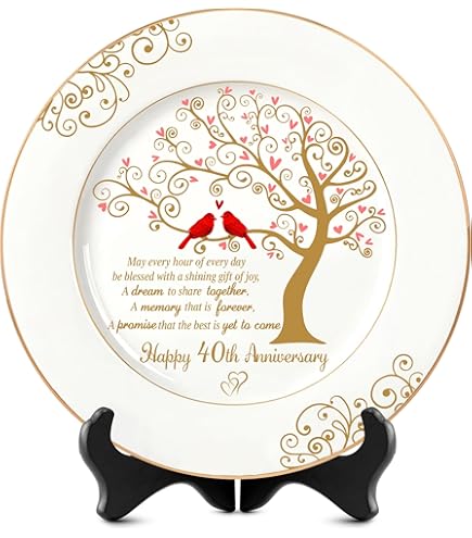 Amazon.com: Personalized 40th Anniversary Heart Acrylic Plaque