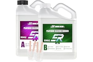 SHORE RESIN 66oz Silicone Mold Making Kit - 1:1 Platinum Silicone Rubber for Casting Resin Molds, Jewelry Molds, Crafts – 15A Medium Hardness, Easy for Beginners & Pros Crafters