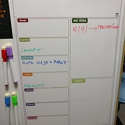 Calendario Magnético para Nevera, Pizarra Blanca Magnética para ...