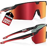 NoCry ANSI Z87 Sunglasses For Men or Women with Anti-Scratch and 100% UV Protection — High Contrast Lens Tinted Safety Glasses for Men — Perfect Z87 Safety Glasses or Safety Sunglasses