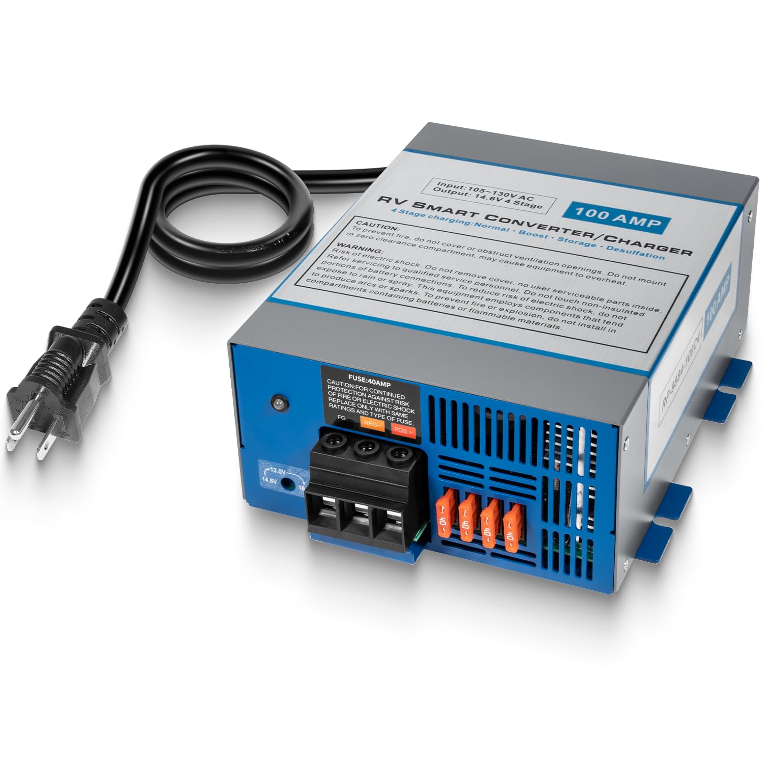 Photo 1 of 100 Amp RV Converter 120V AC to 12V DC, Lead & Lithium Compatible, 100Amp RV Power Converter Battery Charger with Built-in 4 Stage Smart Charging, Replacement for WF-9800 Series