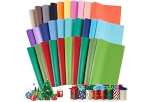 Shindel 120 Sheets Tissue Paper, 20x14 Inch Gift Wrapping Paper Bulk for DIY Crafts Gift Box Wrapping 20 Colors