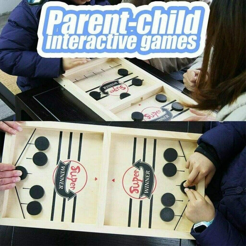 AKIIIZ Board Games, Fast Sling Puck Game Paced SlingPuck Winner Board Family Games Toys Juego Child, Portable Board Games for Kids & Family (1 PCS)