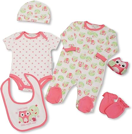 baby girl sleepsuit and hat set