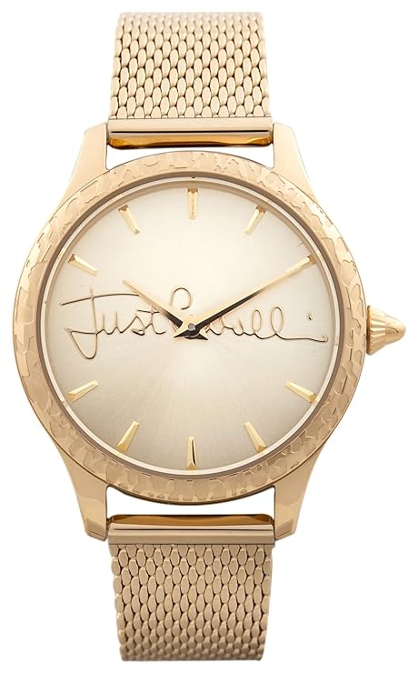 Just Cavalli Damen Analog-Digital Quarz Uhr mit Edelstahl Armband JC1L023M0095