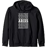 Aries Astrology Zodiac Sign Aries Horoscope Aries Zip Hoodie