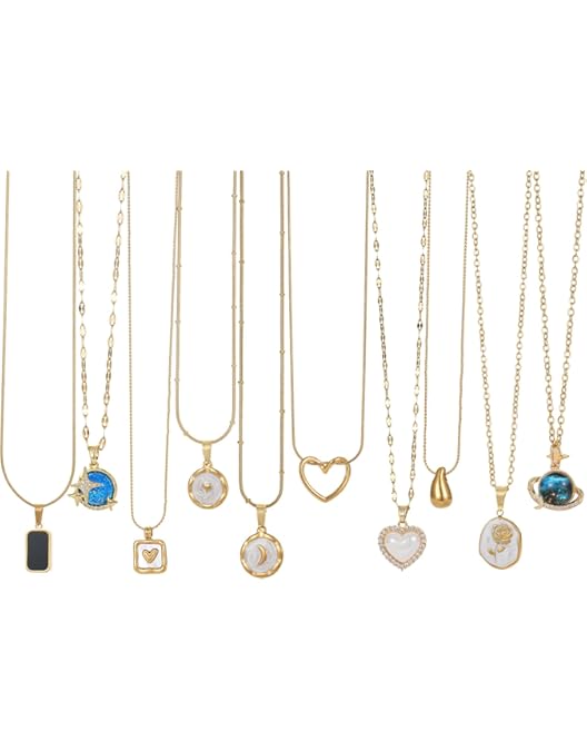 Amazon.com: Charm Necklace for Women Pearl Shell Starfish Coin