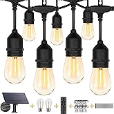 ZJOJO Solar String Lights Outdoor Waterproof 100FT,Solar Lights Outdoor with 30+2 Shatterproof Bulbs IP65, Patio Lights Solar Powered &USB Port, LED String SolarLights for Outside Decor