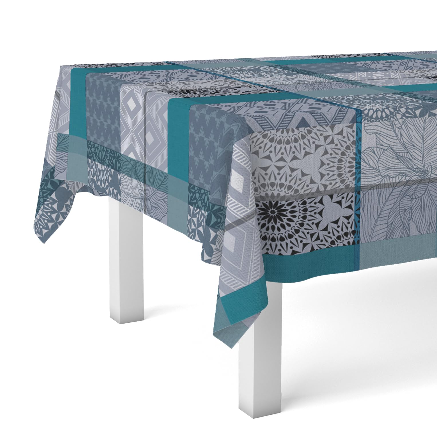 Martina Home Tablecloth Oilcloth Pompe Blue 300 x 140 cm