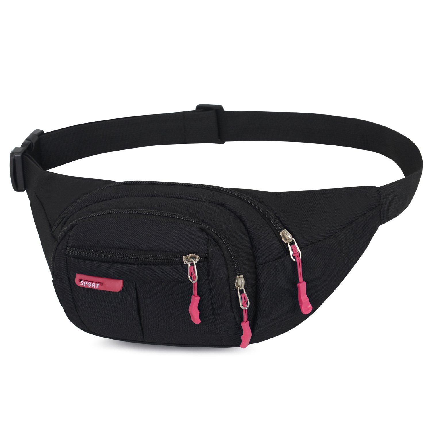 Waterproof Bum Bag Waist Fanny Packs Travel Hiking Outdoor Sport Money Hip Bag Pouch Pack Holiday Running Belt (BlackⅢ)