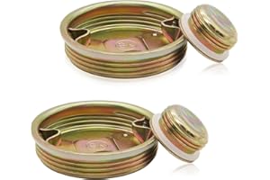 Kemcatui 2'' and 0.81 Bung Plug, 2 PCS Bung Hole Plug, Galvanized Iron Bung Cap, Barrel Bung with Gasket, Plug Drum Plug for 55 Gallon