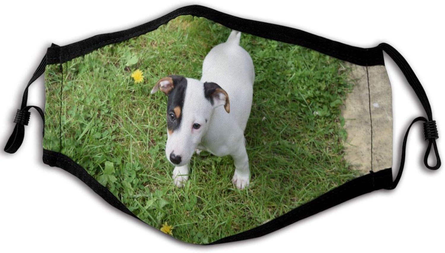 Funny Jack Russell Terrier Puppy Dog Face Mask Reusable