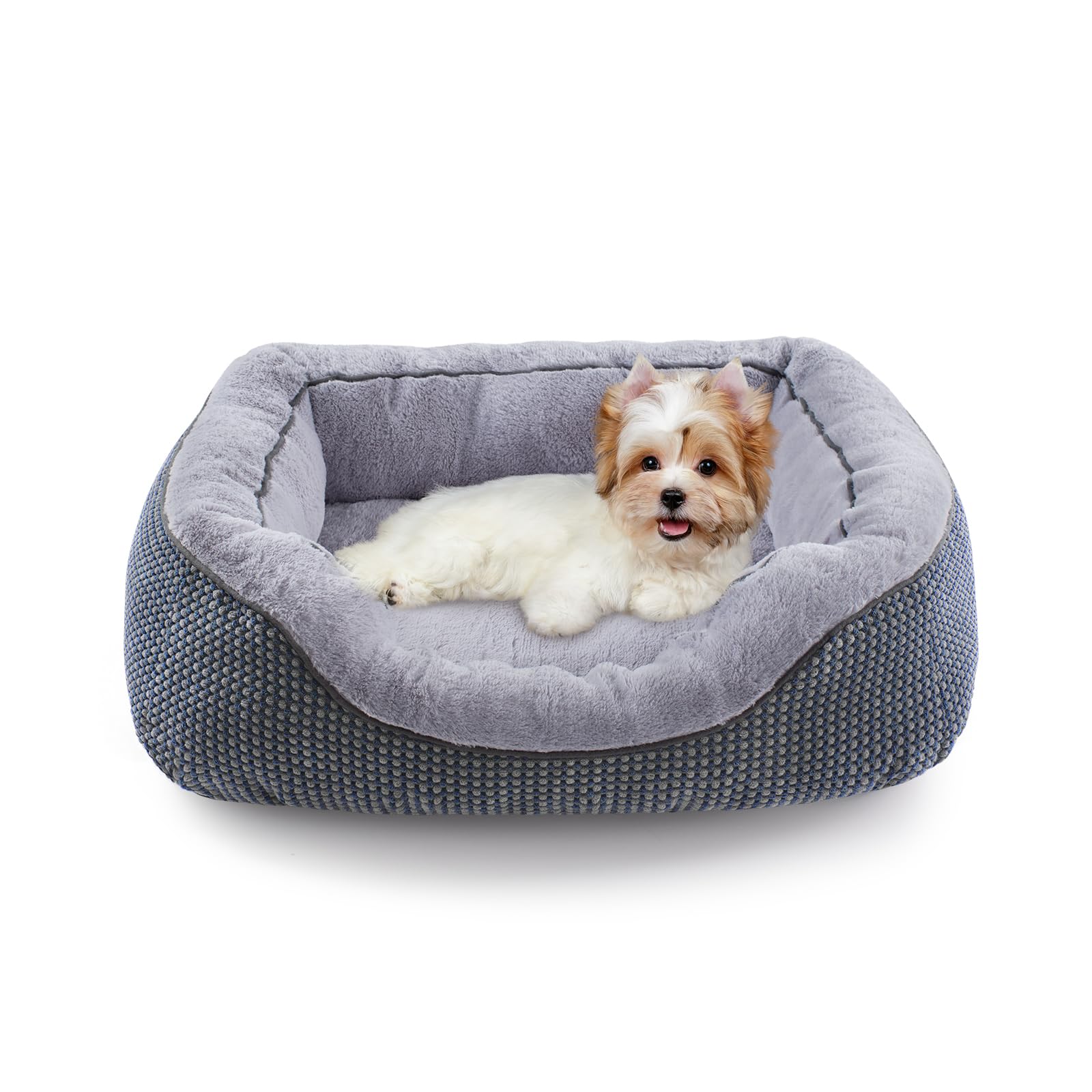 INVENHO Small Dog Bed Orthopedic Warming Soft Calming Sleeping Durable with Anti-Slip Bottom Image
