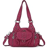 Angel Kiss Small Purses for Women Hobo Shoulder Bags Y2K Vegan Leather Multi-Pocket Handbags Designer Crossbody Tote Bag