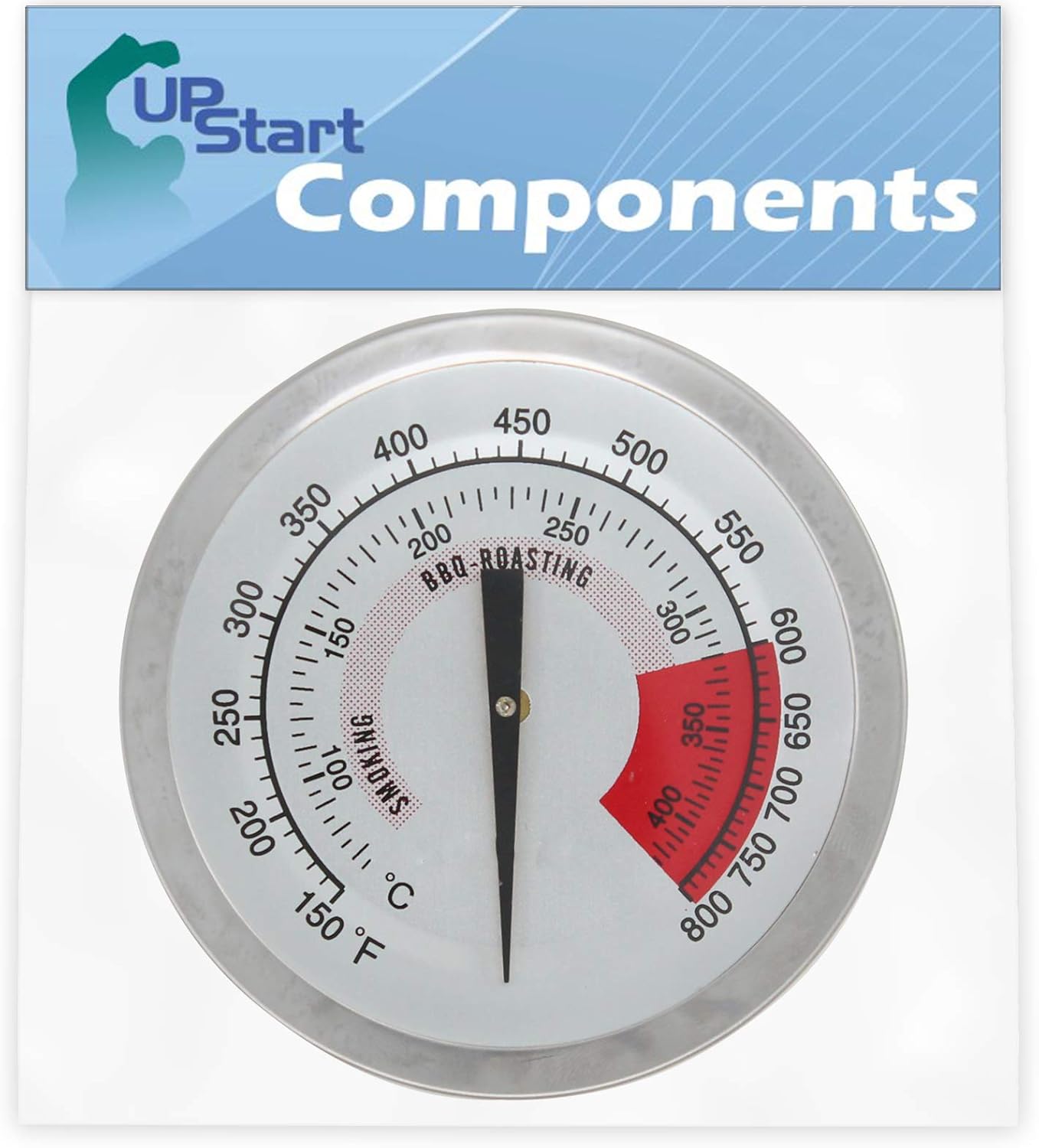 BBQ Grill Thermometer Heat Indicator Replacement Parts for Kitchenaid 720-0787D, 720-0819, 720-0745, 720-0733A, 720-0745B, 720-0826 - Compatible Barbeque Temperature Gauge Thermostat