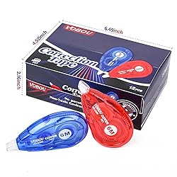 Vobou White Correction Tape, Easy To Use Applicator