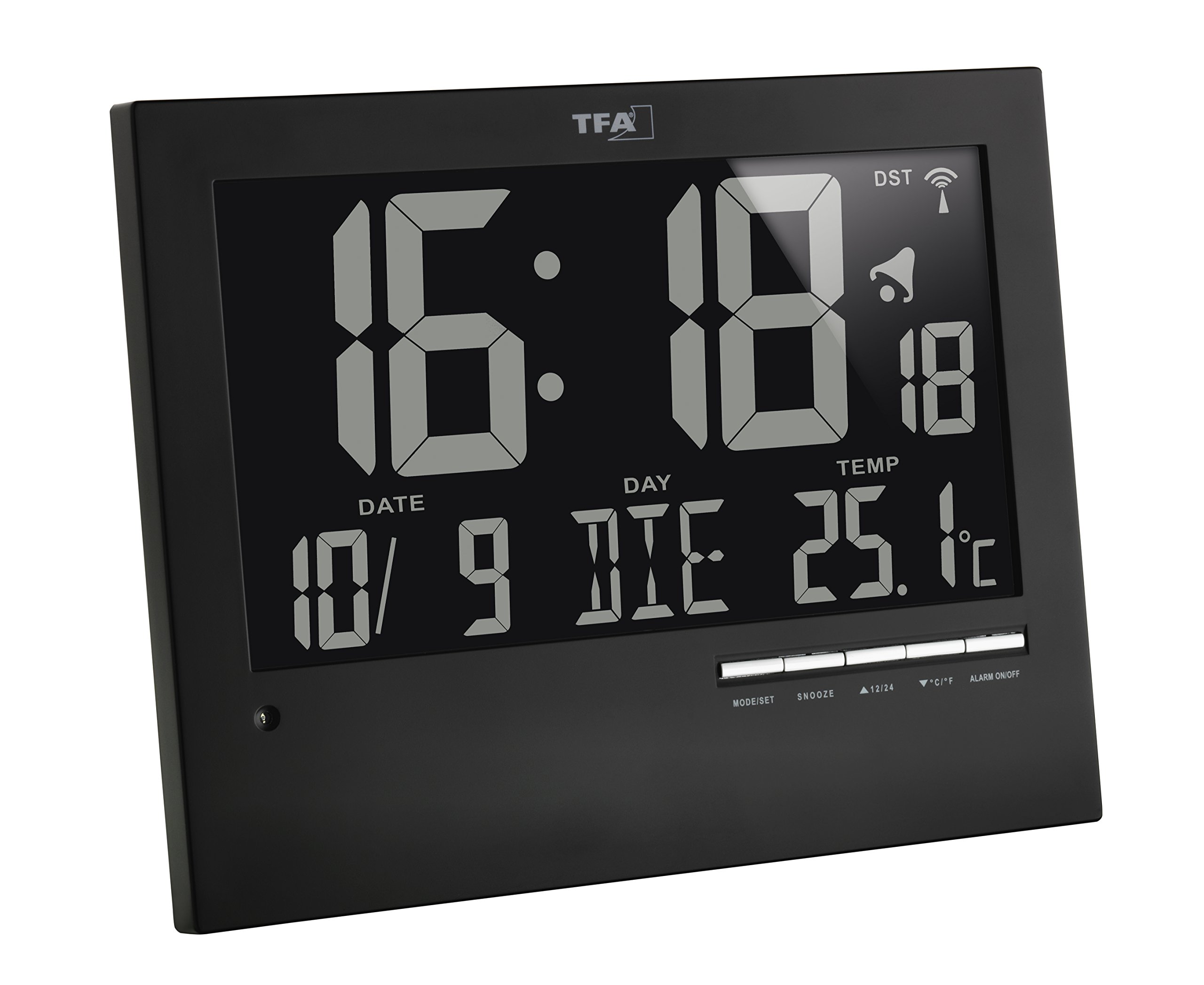 Blooming Weather Wall Clock, Plastic, Black