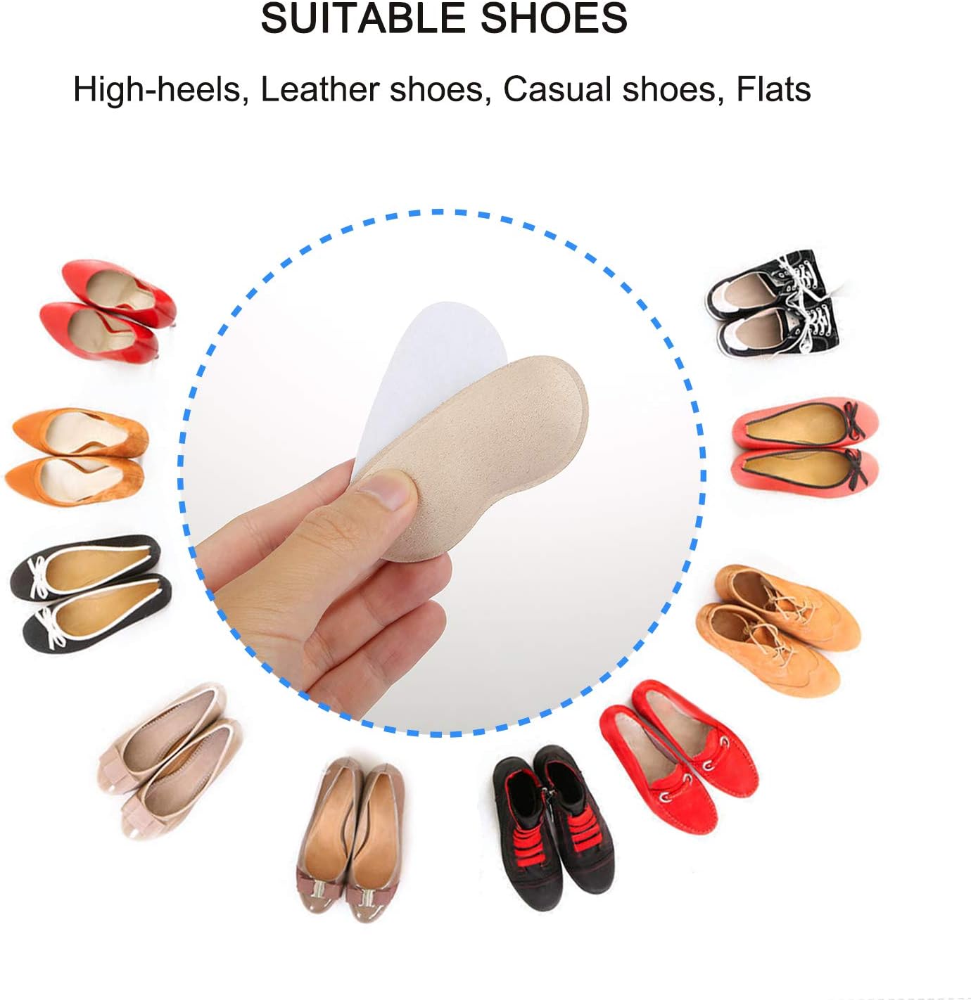 6 Pairs Heel Grips for Men and Women, Self-Adhesive Heel Cushion Inserts Prevent Heel Slipping, Rubbing, Blisters, Foot Pain, and Improve Shoe Fit: Health & Personal Care