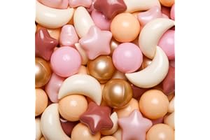 GOGOSO Ball Pit Balls Stars Moons Balls for Toddlers - Soft and Gentle Balls for Sensory Play and Exploration at Home or Ourdoor, Birthday Party Decoration