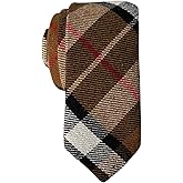 Otis & Oliver Skinny Tie Cotton Plaid Modern Necktie Great for Weddings, Dances, Missionaries, Dads, Grooms and Groomsmen