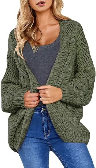 amazon chunky knit cardigan