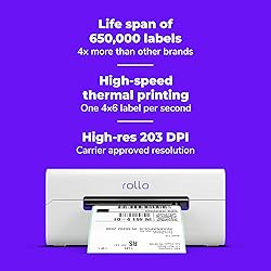 Rollo Wireless Label Printer - Wi-Fi Thermal