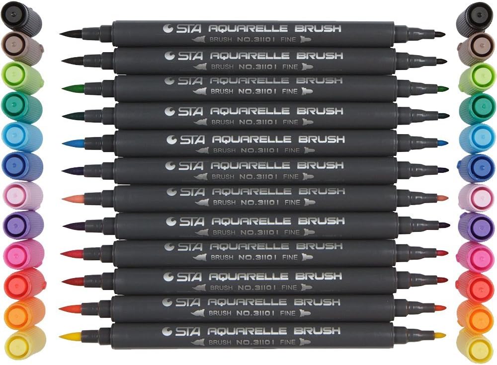 Ferryman 12 Colors Metallic Marker Pens for Card Making, DIY Photo Album - Use On Any Surface: Paper, Rock, Glass, Plastic, Pottery, Wood