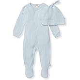 Burt's Bees Baby Jumpsuit, 100% Organic Cotton One-piece Outfit Coverall With Hat