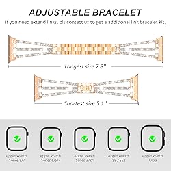 Surace Metal Band for Apple Watch Bands 44mm for