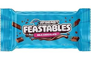 Feastables Milk Chocolate Chocolate Bar, 1.24 oz (35g), 24 count