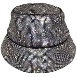Rhinestone Studded Bucket Hat Bling 