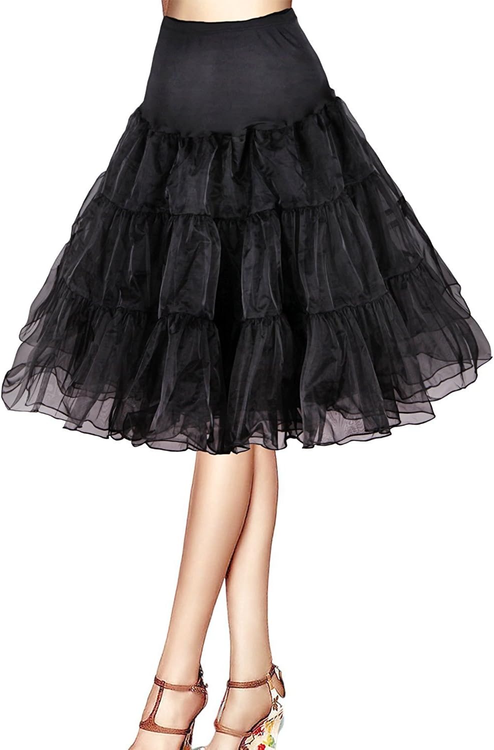 Petticoat 50s Crinoline Hoopless Half Slips Tutu Underskirt Half Slips a line Retro Dress 50s Vintage Petticoat Rockabilly Swing Vintage net Petticoat Skirt Women Tutu Retro Vintage Skirt Petticoat
