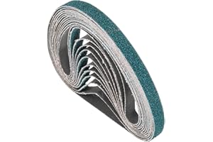 Kozelo 20 Pack Sanding Belts 3/8 x 13 Inch 40 Grit Zirconia Abrasive Belt Sander Paper for Belt Sander Metal Grinding Wood Wo