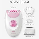 Braun Silk-épil 3 Corded Epilator Hair Removal with Shaver Head Pink 3-031 view 7