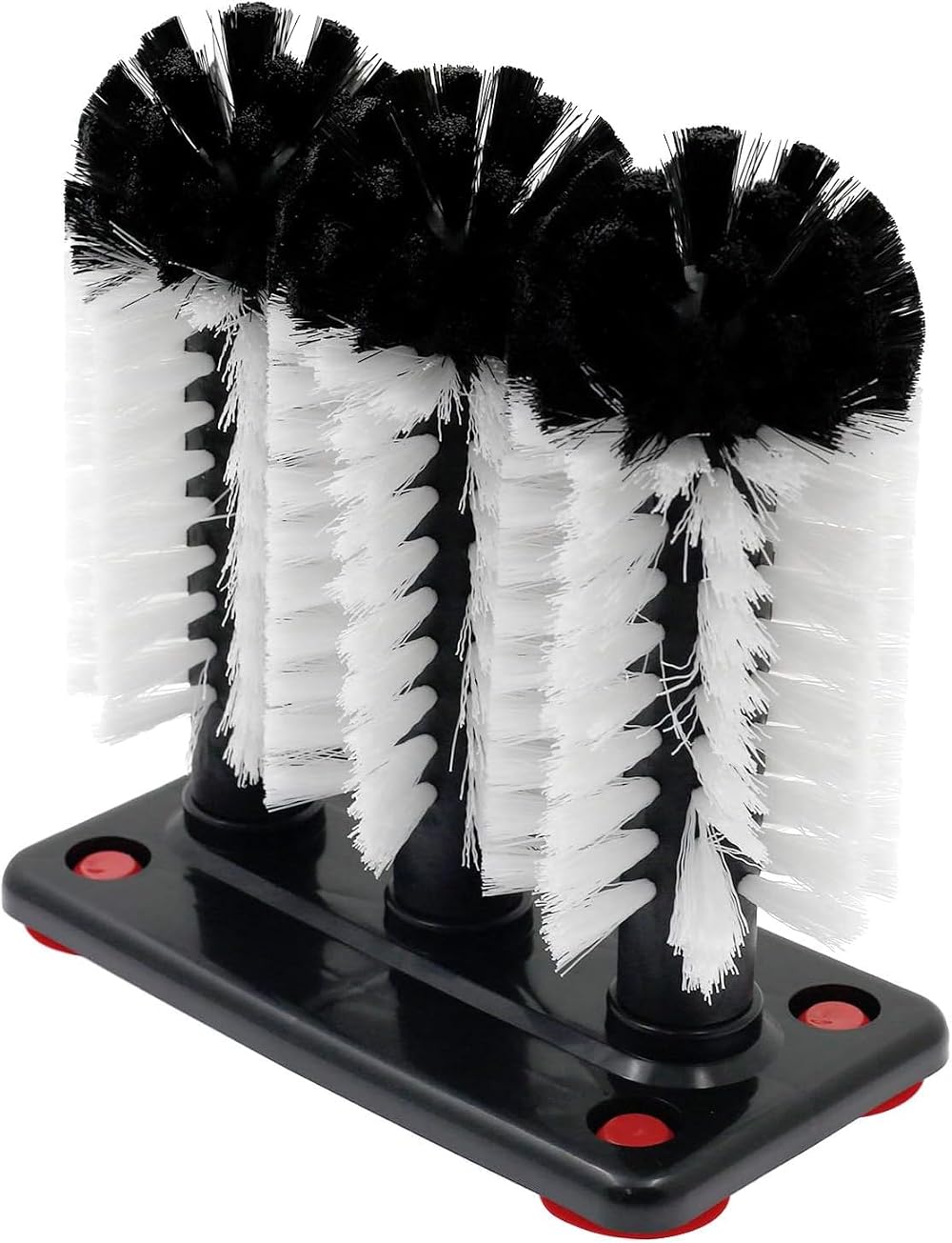 MEETOZ Glass Washer Brush Cleaner with 3 Heads and Suction Base