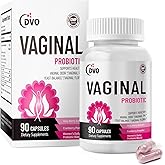DVO Vaginal Probiotics for Women,pH Balance,60 Billion CFU with Prebiotics & Lactobacillus,Healthy Odor, Yeast Balance & Flora Support for Immune Health 90 Count