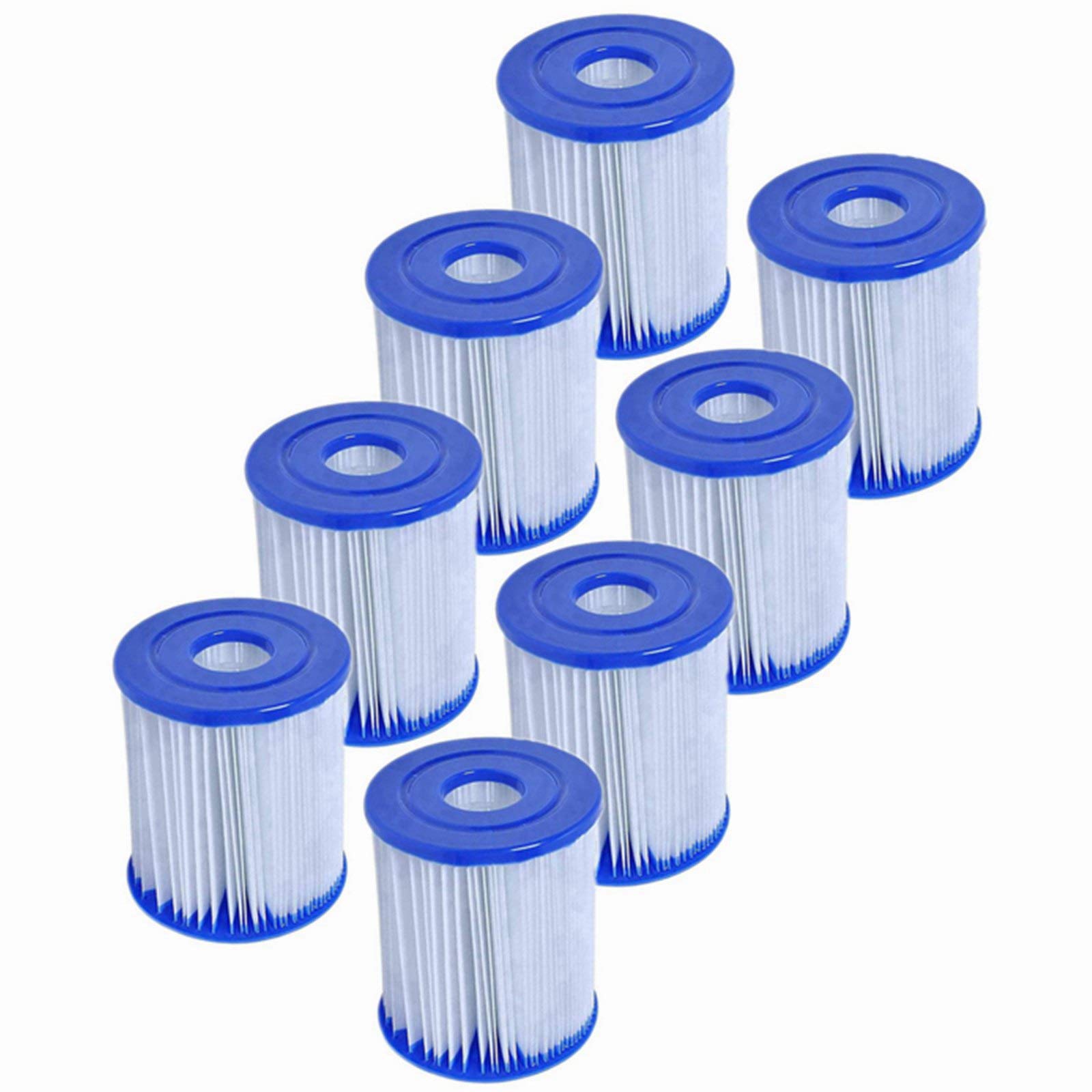 Mscomft For Bestway Size I Filter Cartridge for Pools, for Bestway Swimming Pool Easy Set Filter Cartridge Replacement (8 PCS)