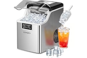 EUHOMY Ice Cube Maker Machine Countertop, 2 Ways to Add Water, 45Lbs/Day 24 Pcs Ready in 13 Mins, Self-Cleaning Portable Compact, with Ice Scoop & Basket, Perfect for Home/Kitchen/Office/Bar