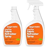 Amazon Basics Fabric Spray, Fabric Freshner, Fresh Scent, 32 fl oz, Pack of 2, Packaging May Vary