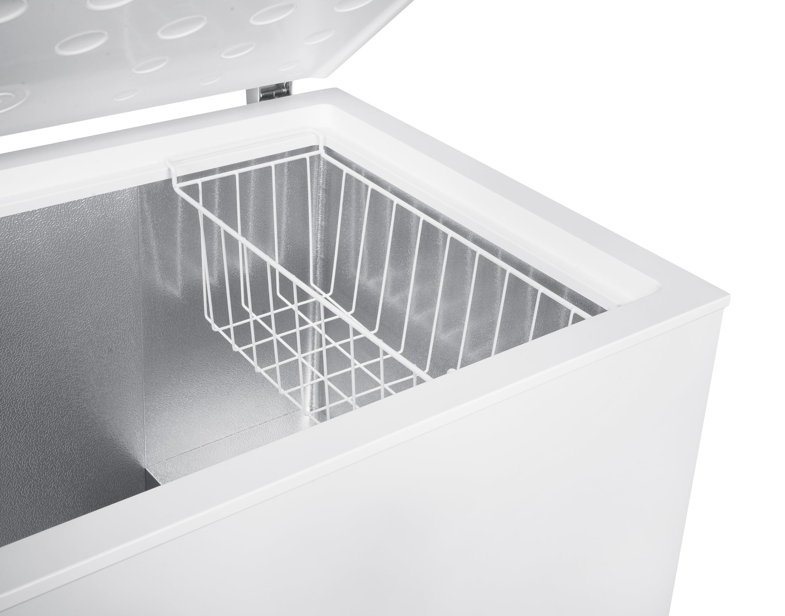 Beko CF316EWN Gefriertruhe, Kühltruhe, 308 l Nutzvolumen, 1 Gefriergutkorb, Temperaturalarm, Transportrollen, LED-Anzeigesystem, 40 db(A), in unbeheizten Räumen nutzbar, Weiß 5