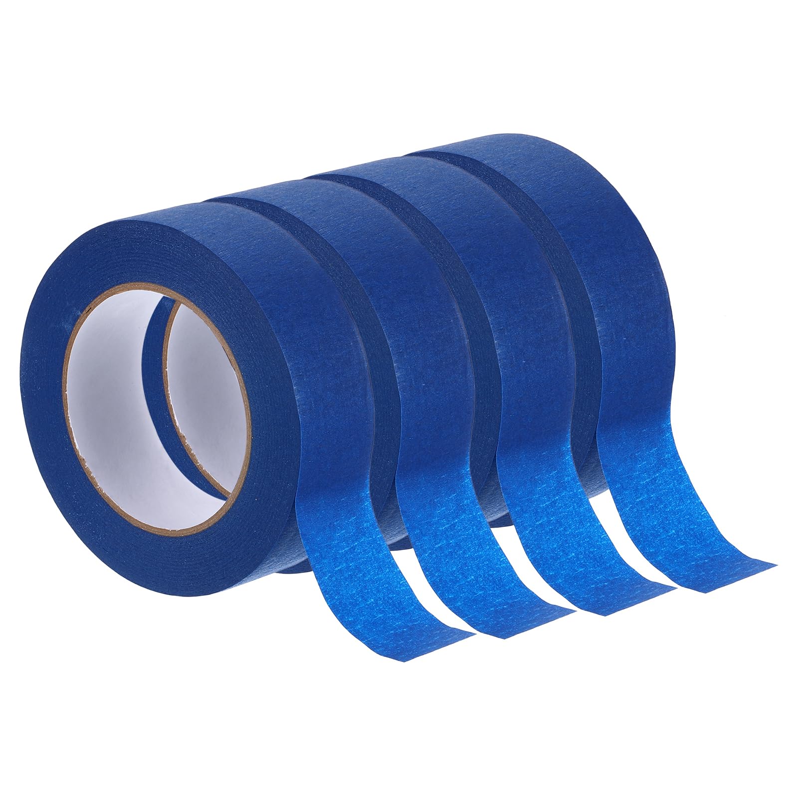 Rebower Masking Tape Blue Painters Tape Paper Tape [for Crafts DIY Walls Painting Packing Automotive Home Decoration Teaching]- 1.4 Inch x 55 Yards/4 Rolls