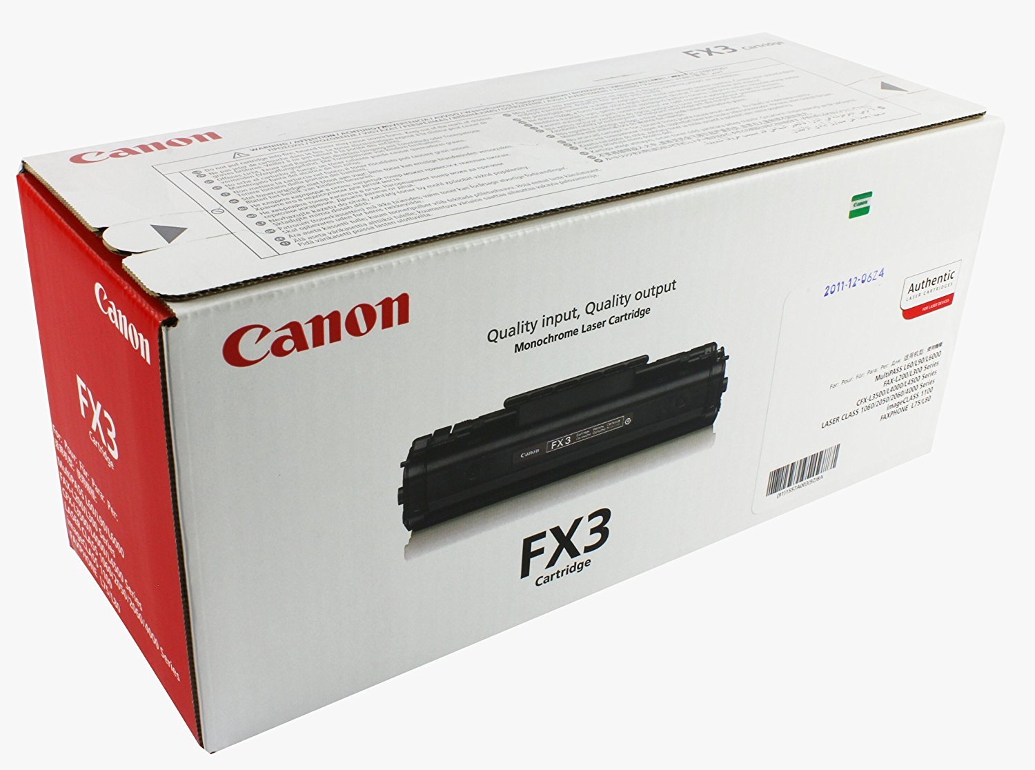 Canon FX-3 - Schwarz - Original - Tonerpatrone - für CFX L3500; FAX L220, L295; FAXPHONE L80; LASER CLASS 1060, 20XX; MultiPASS L60, L90