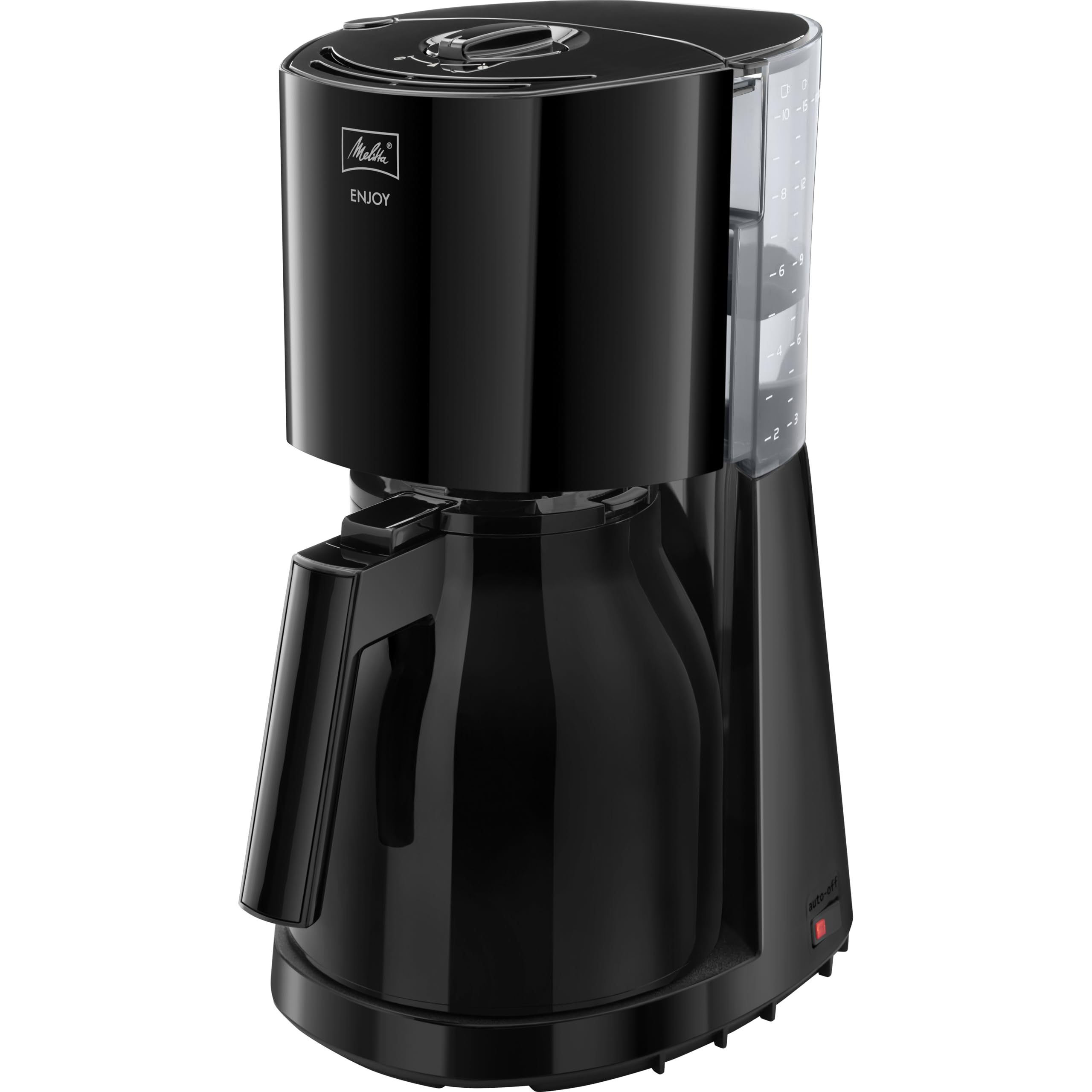 Melitta Enjoy Therm Filter Coffee Machine with Insulated Jug, Aroma Selector, Black, 1017-06