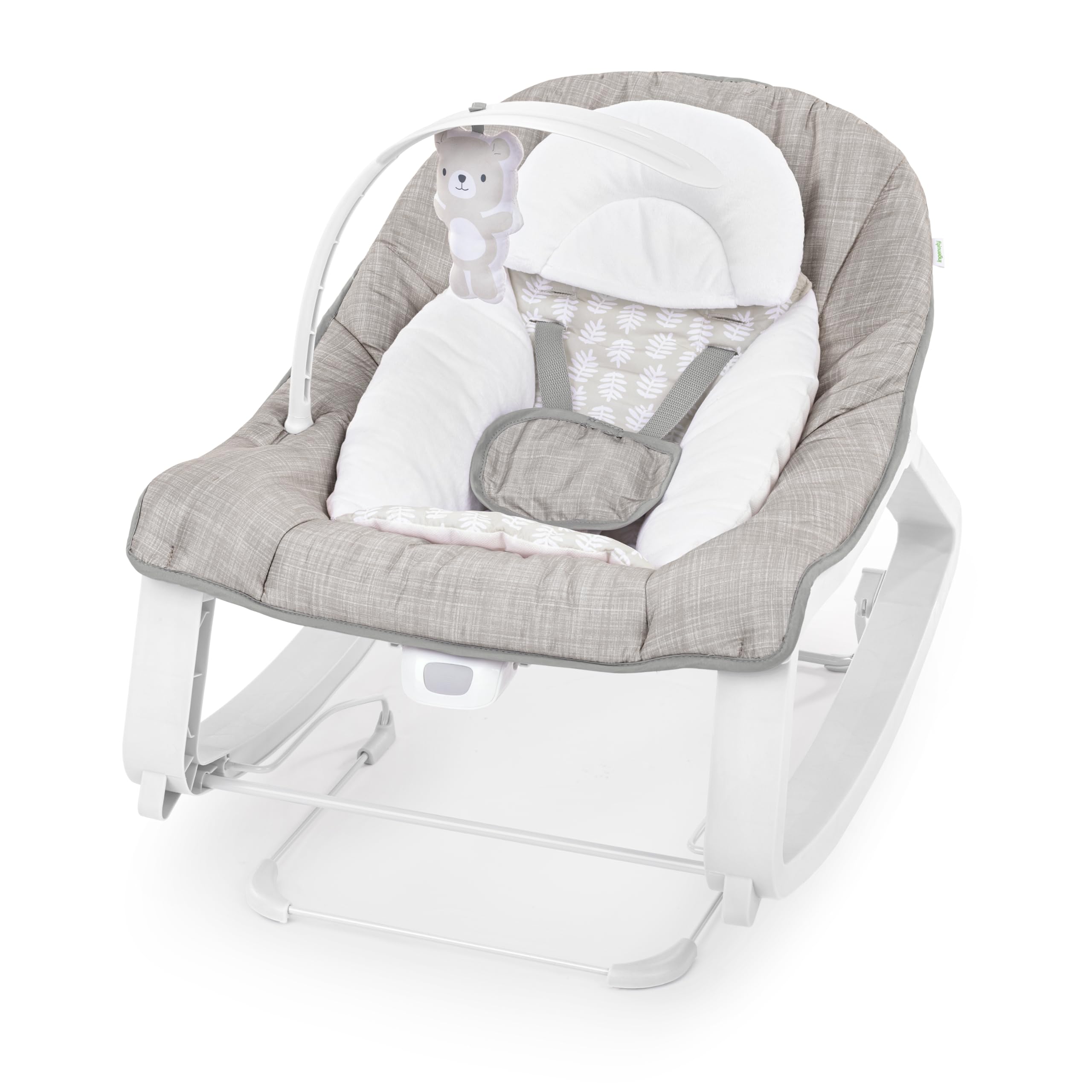 Photo 1 of (used/fair) Ingenuity Keep Cozy 3-in-1 Grow with Me Vibrating Baby Bouncer Seat & Infant to Toddler Rocker, Vibrations & Toy Bar, 0-30 Months Up to 40 lbs (Linden)
