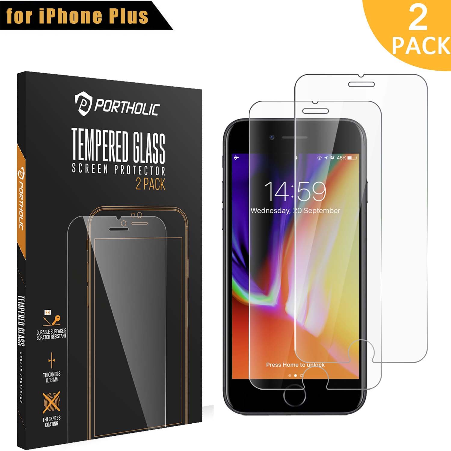 iPhone Plus s Plus Plus Plus Protector de Pantalla Cristal Vidrio Templado
