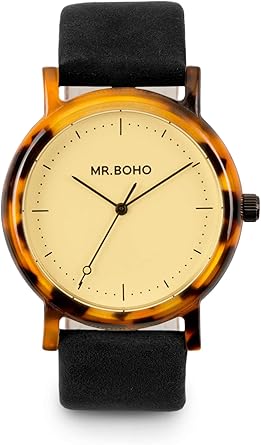 MR. BOHO Reloj Analógico para Adultos Unisex de Cuarzo con Correa en Tela