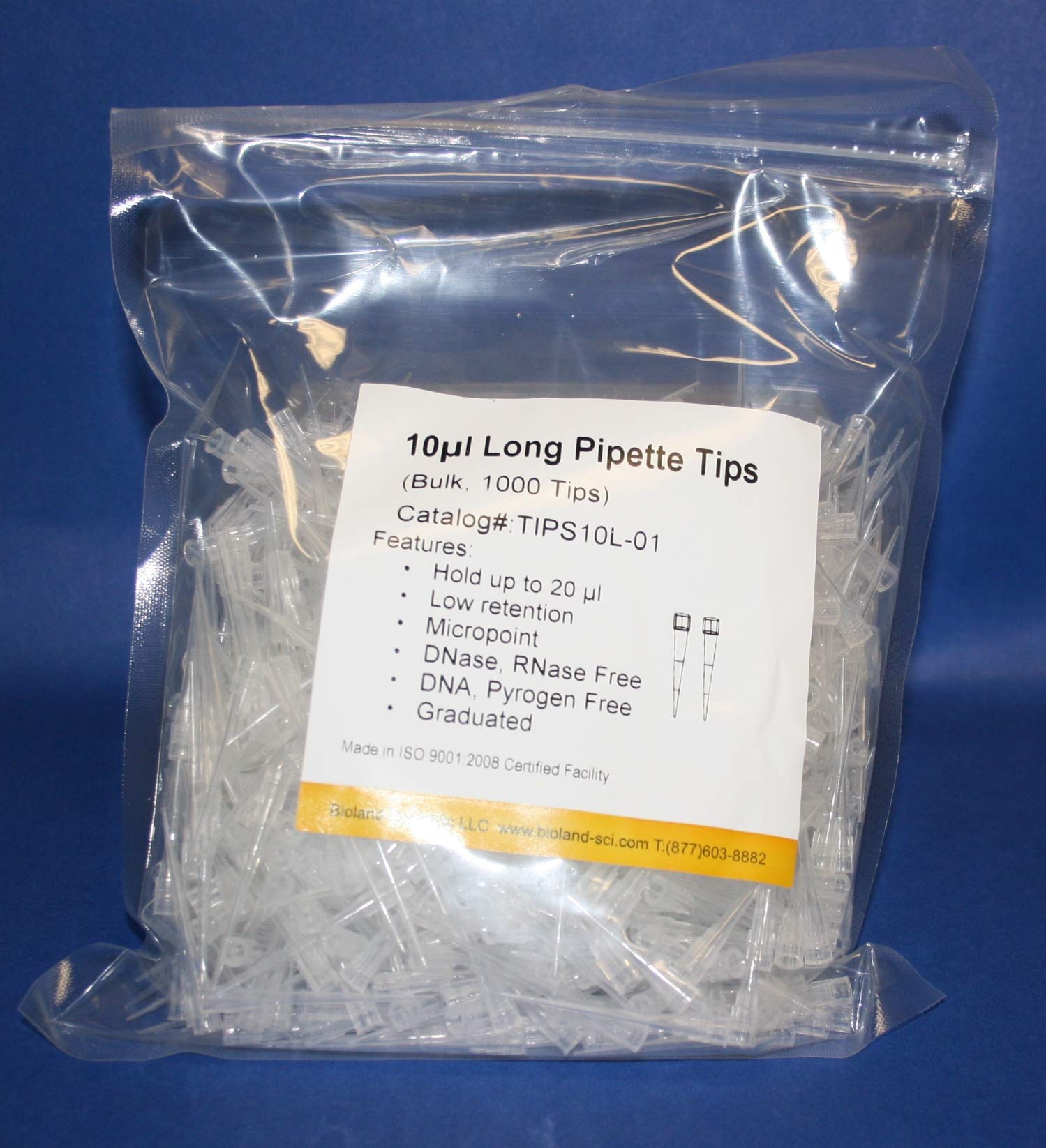 BluTip 10ul Universal Pipet Tips, Bulk